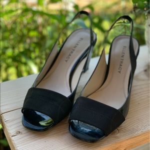 Ellen Tracy Black Slingback Heels size 7.5
